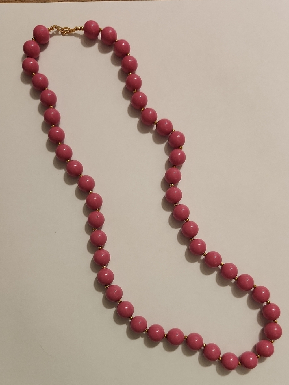 Pink Beaded Necklace - Classic Women's Jewelry